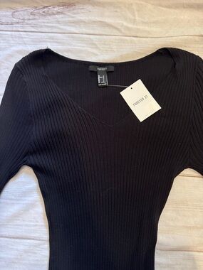 Forever 21 Long sleeve ribbed sweater dress